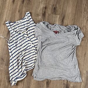 Forever 21 Blue Striped and Gray Tank Tops